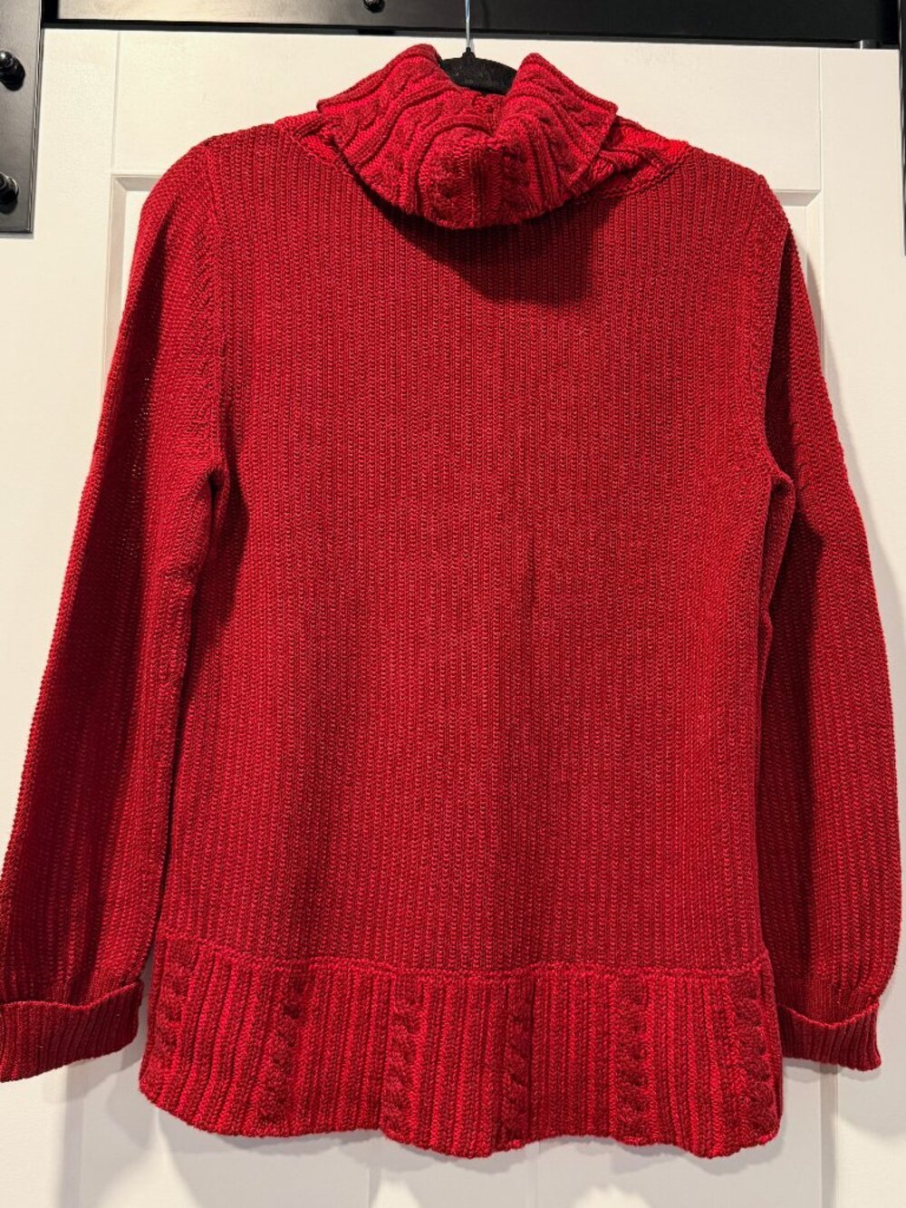 Vintage Westbound Deep Red 100% Cotton Turtleneck Sweater